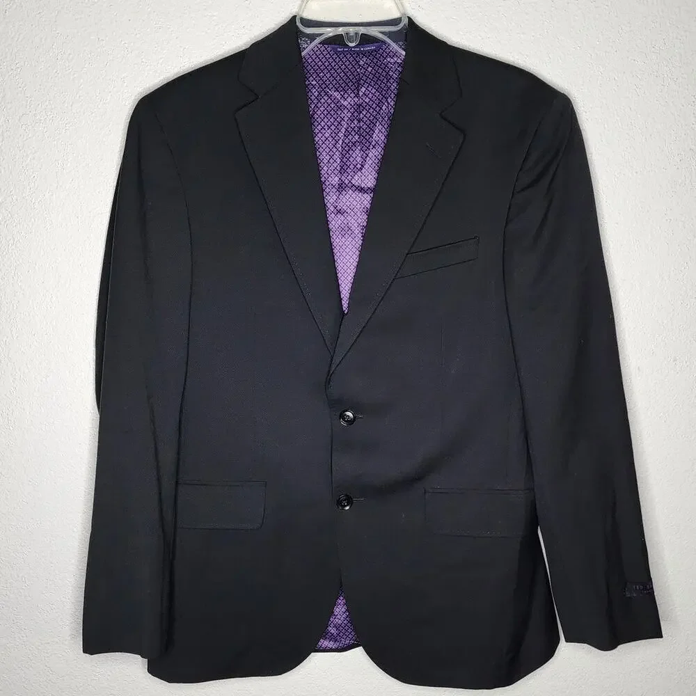 Ted Baker London Jarrow Wool Sport Coat Endurance Blazer Suit Jacket in Black